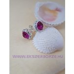 Swarovski kristályos ezüst fülbevaló