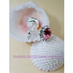 Swarovski kristályos ezüst fülbevaló