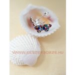 Swarovski kristályos ezüst pillangó fülbevaló