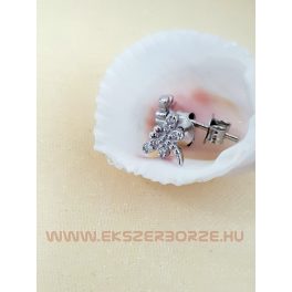 Köves szitakötő ezüst fülbevaló 