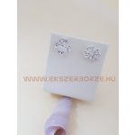 Swarovski kristályos ezüst szerencse herelevél fülbevaló