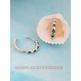 Egysoros-zöldköves fülbevaló