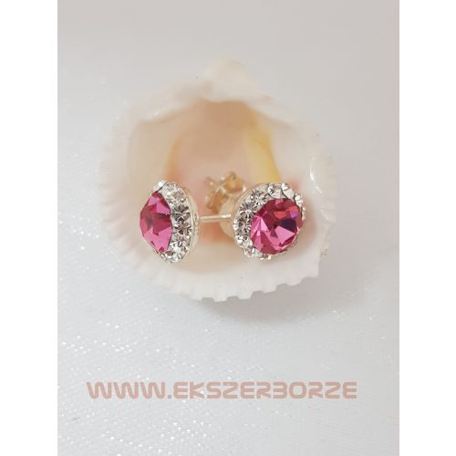 Swarovski kristályos ezüst fülbevaló