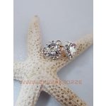 Swarovski kristályos ezüst fülbevaló-szív alakú