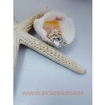 Swarovski kristályos ezüst fülbevaló-szív alakú