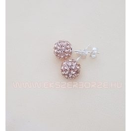 Swarovski kristályos ezüst fülbevaló-pezsgő színű