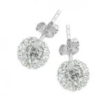 Fehér Swarovski kristályos fülbevaló