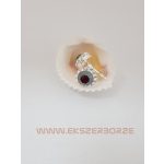 Antracid szürke Swarovski kristályos ezüst fülbevaló