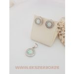 Tűzopál szett cirkónia kövekkel