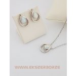 Ezüst opál köves ékszer szett