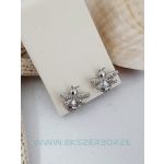 Ezüst köves fülbevaló-méhecske