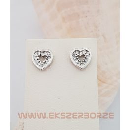 Szív alakú ezüst fülbevaló