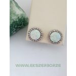 Opálköves ezüst fülbevaló-medál