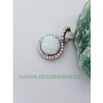 Opálköves ezüst fülbevaló-medál
