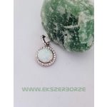 Opálköves ezüst fülbevaló-medál