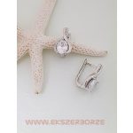 Ezüst köves fülbevaló