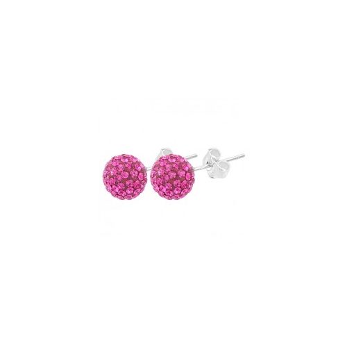 Pink Swarovski kristályos fülbevaló