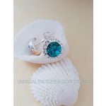Swarovski kristályos ezüst fülbevaló