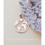 Arany és rossgold földgömb medál