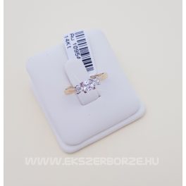 Arany eljegyzési gyűrű szögletes kövekkel