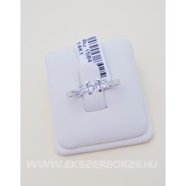 Fehérarany eljegyzési gyűrű szögletes kövekkel