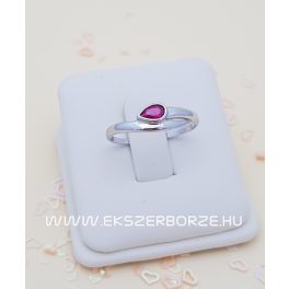 Köves női  fehér arany gyűrű