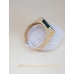 Cirkónia és malahit köves egyedi arany gyűrű