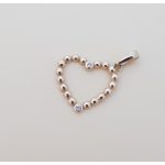 Sárga és fehér arany  szív medál