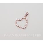 Sárga és fehér arany  szív medál