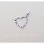 Sárga és fehér arany  szív medál