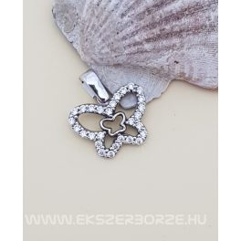 Fehér arany pillangó medál