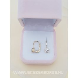 Fehér köves kapcsos arany fülbevaló