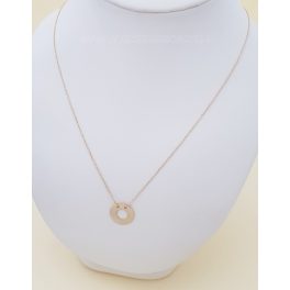 Vékony arany nyaklánc (fix) kör alakú medállal