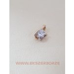 Fehér-sárga arany köves medál