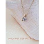 Fehér-sárga arany köves medál