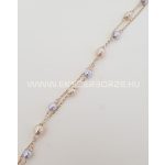 Sárga és fehérarany fantázia nyaklánc-karlánc szett