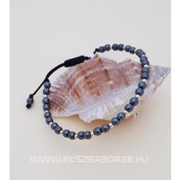 Kristályos, (hematit) arany-gömbös karkötő