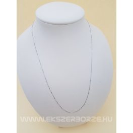 Velencei tipusú-kocka fehér arany nyaklánc