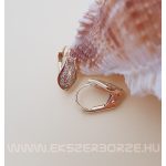 Tulipán alakú köves sárga arany fülbevaló 