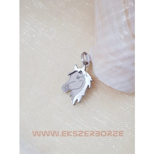 Fehér arany lófej medál-modern kivitel