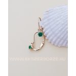 Zöld,málna, világoskék, rózsaszín köves babafülbevaló