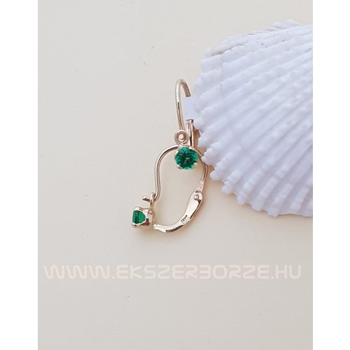 Zöld,málna, világoskék, rózsaszín köves babafülbevaló