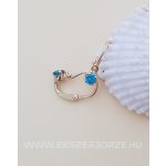 Zöld,málna, világoskék, rózsaszín köves babafülbevaló