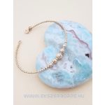 Csillogó női  sárga arany karkötő