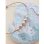 Csillogó női  sárga arany karkötő