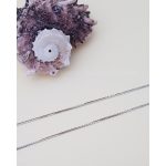 Kocka alakú  fehér arany nyaklánc