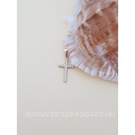Kereszt medál cirkónia kövekkel