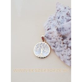Arany életfa, élet fája medál gyöngyház betéttel