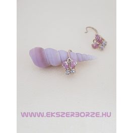 Pillangó alakú köves fülbevaló