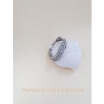 Köves  női fehér arany gyűrű 